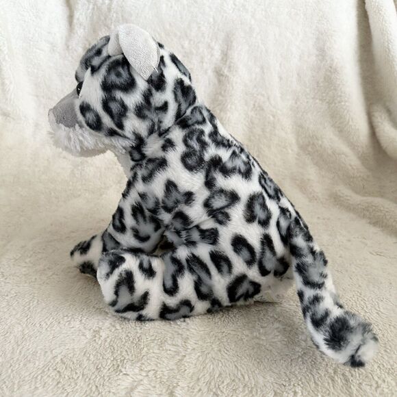 Aurora World Destination Nation White Snow Leopard Cat Plush 10” Stuffed Animal - Picture 2 of 5